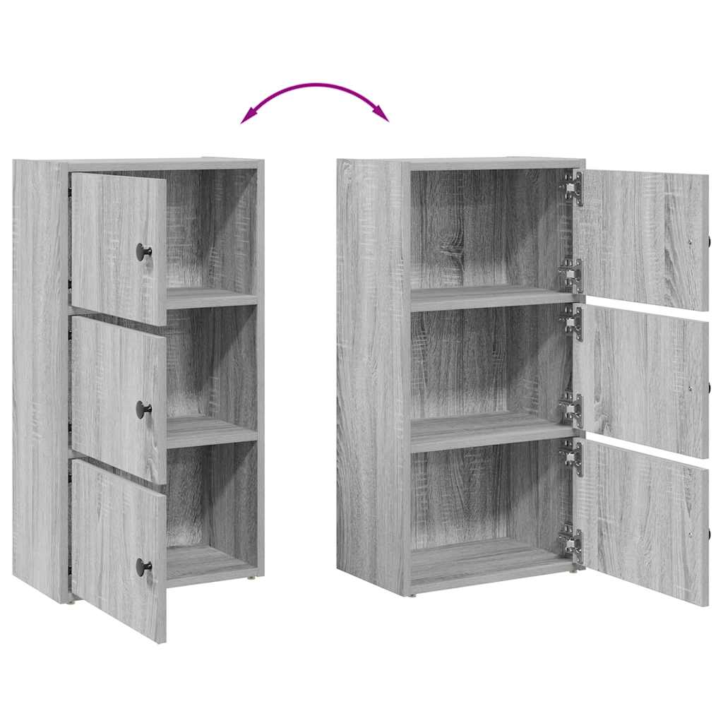 Bookcase Grey Sonoma 40x24x77 cm Engineered Wood