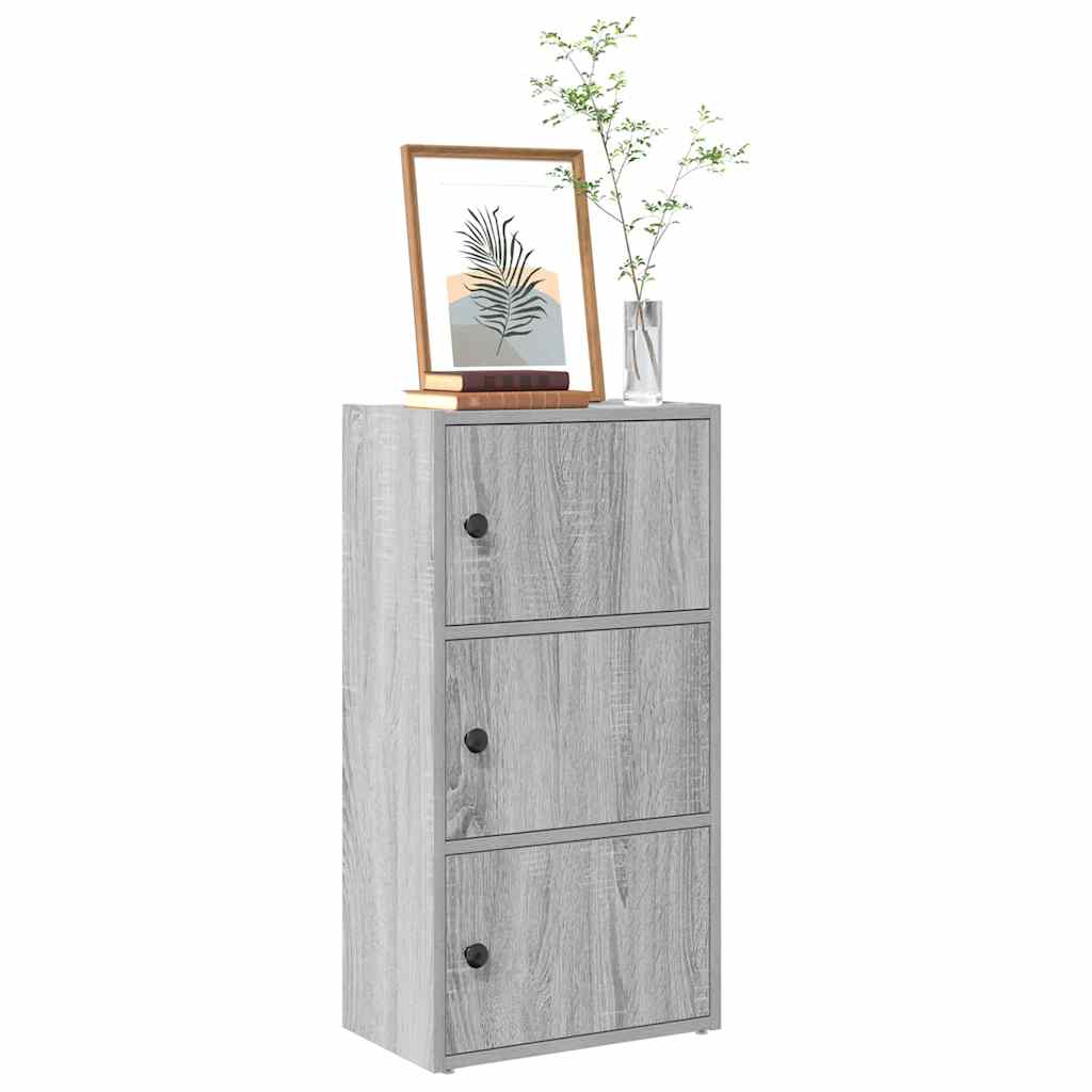 Bookcase Grey Sonoma 40x24x77 cm Engineered Wood
