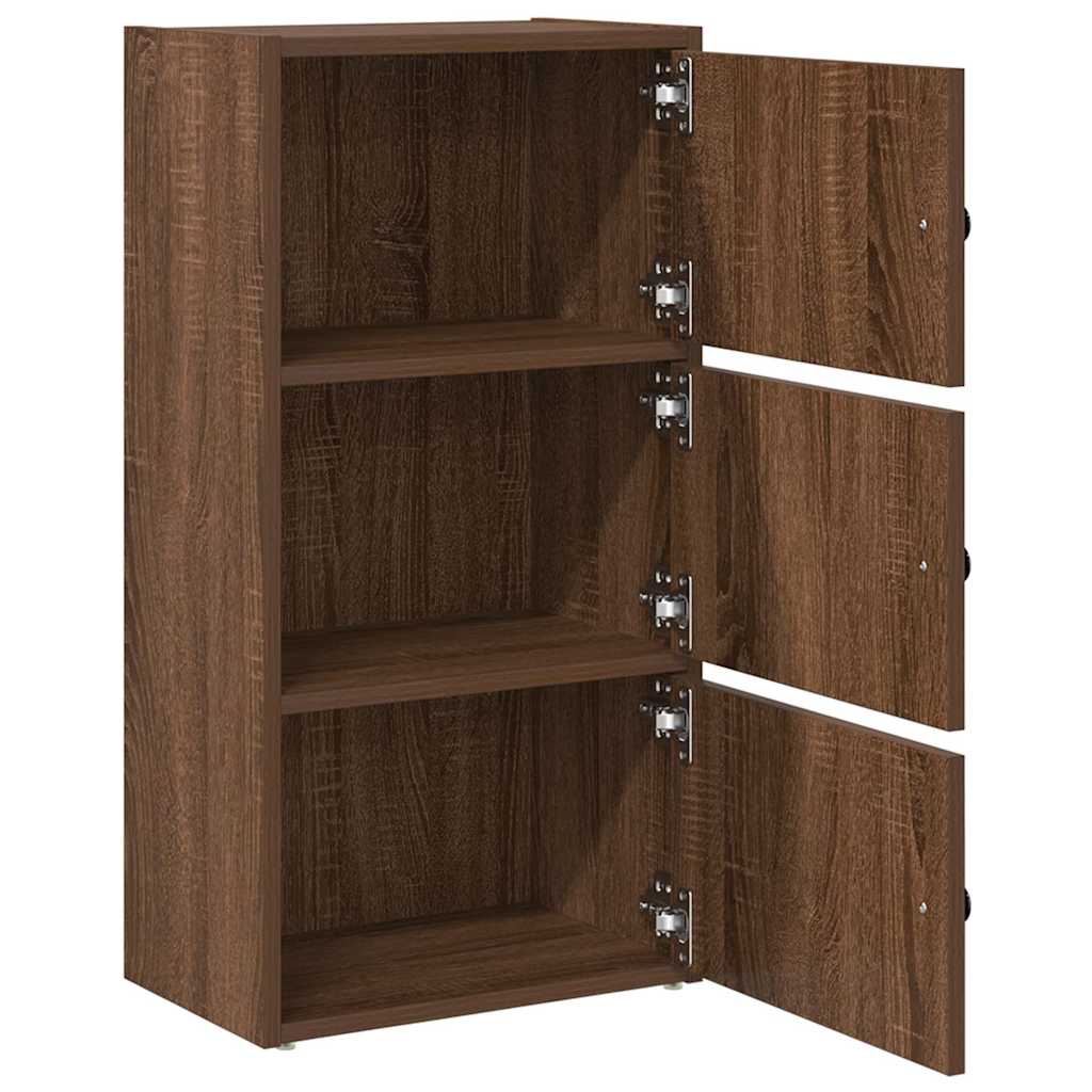 Bookcase Brown Oak 40x24x77 cm Engineered Wood