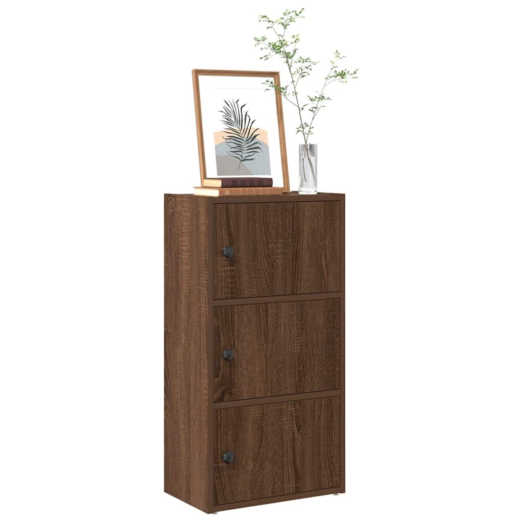 Bookcase Brown Oak 40x24x77 cm Engineered Wood