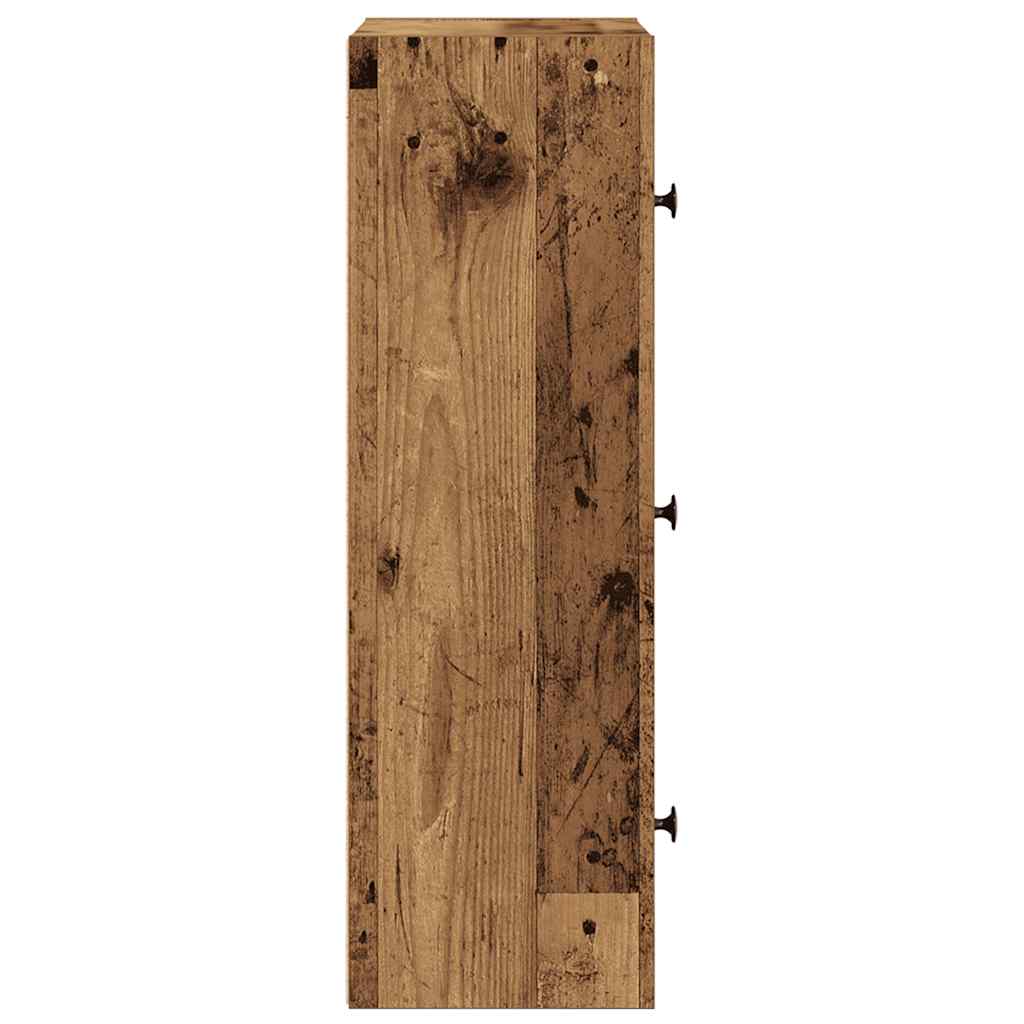 Bookcase Old Wood 40x24x77 cm Engineered Wood