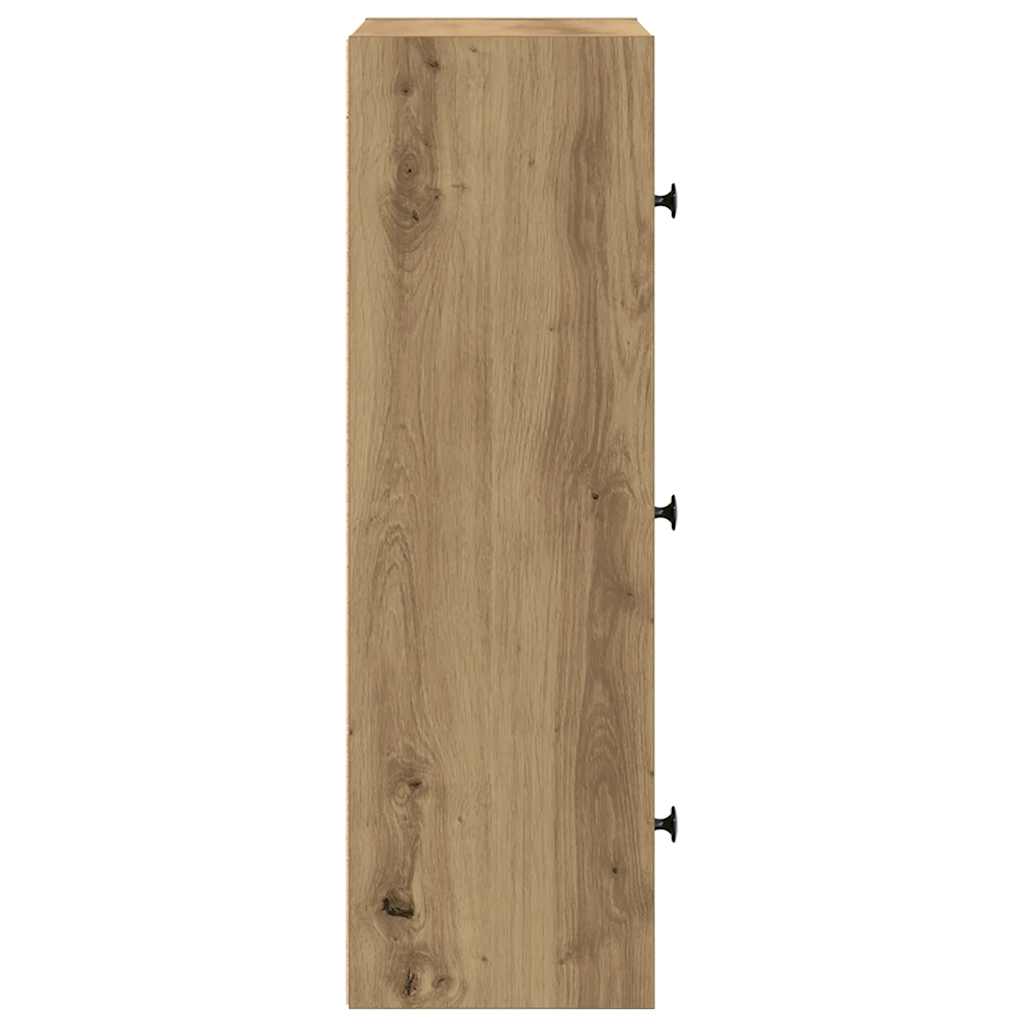 Bookcase Artisan Oak 40x24x77 cm Engineered Wood