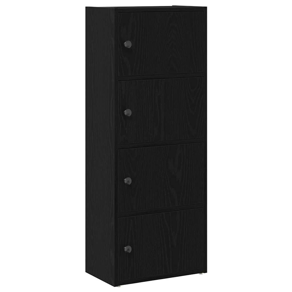 Bookcase Black Oak 40x24x102 cm Engineered Wood