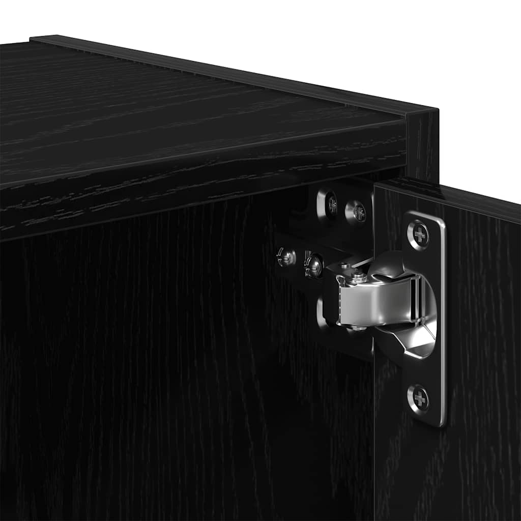 Bookcase Black Oak 40x24x102 cm Engineered Wood