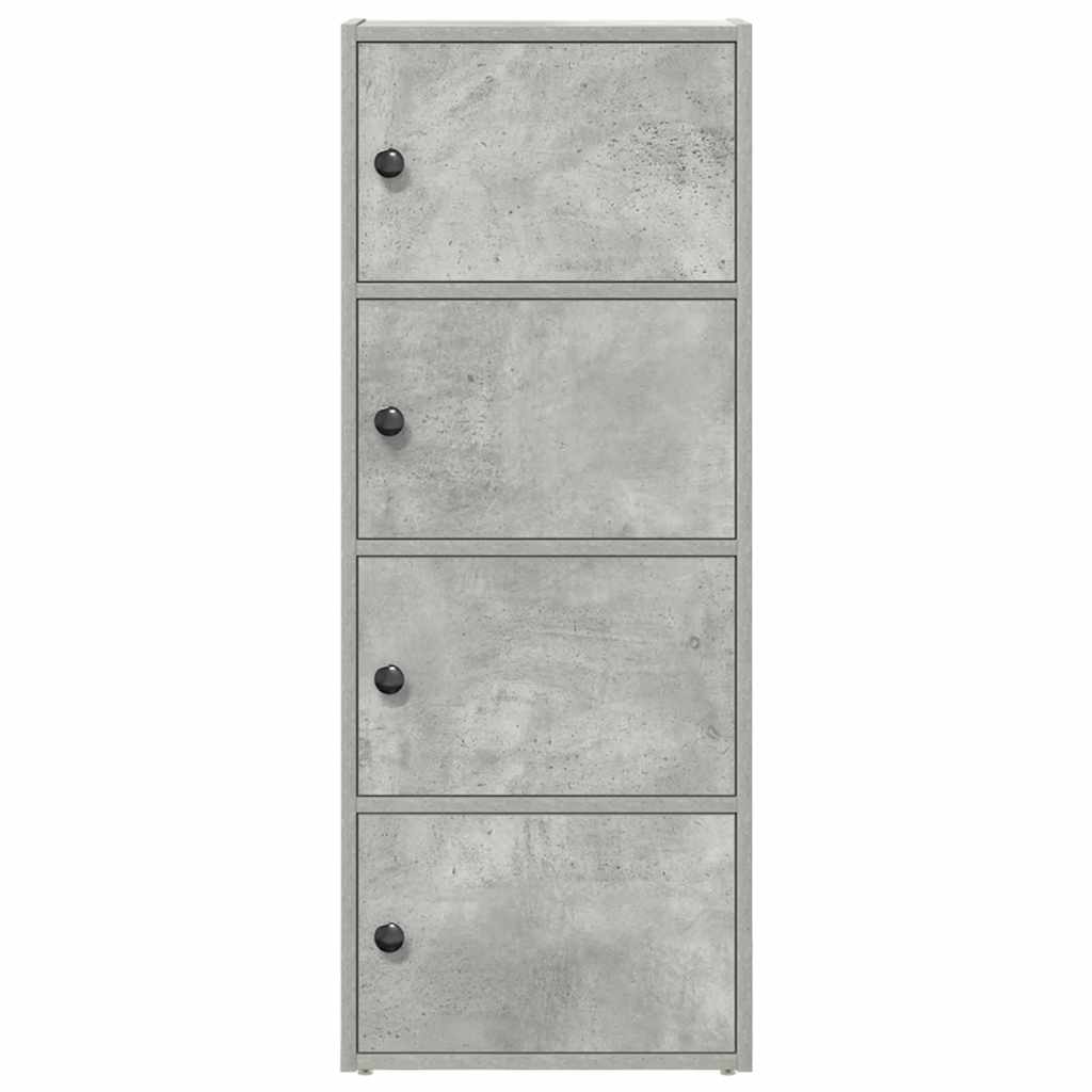 Bookcase Concrete Grey 40x24x102 cm Engineered Wood
