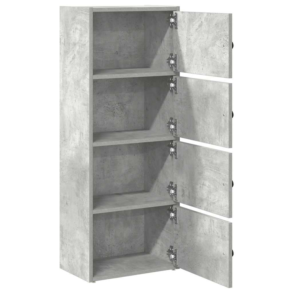 Bookcase Concrete Grey 40x24x102 cm Engineered Wood