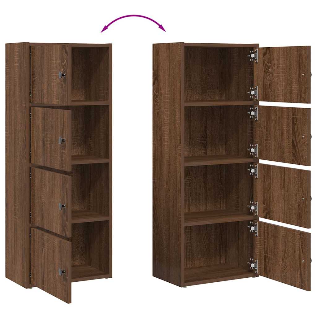 Bookcase Brown Oak 40x24x102 cm Engineered Wood