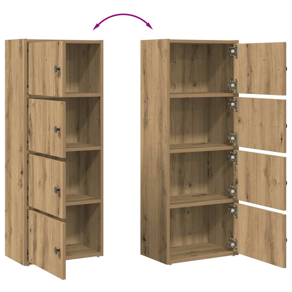 Bookcase Artisan Oak 40x24x102 cm Engineered Wood