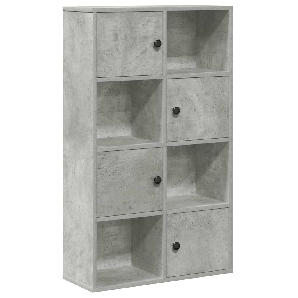 Bookcase Concrete Grey 60x24x101.5 cm Engineered Wood