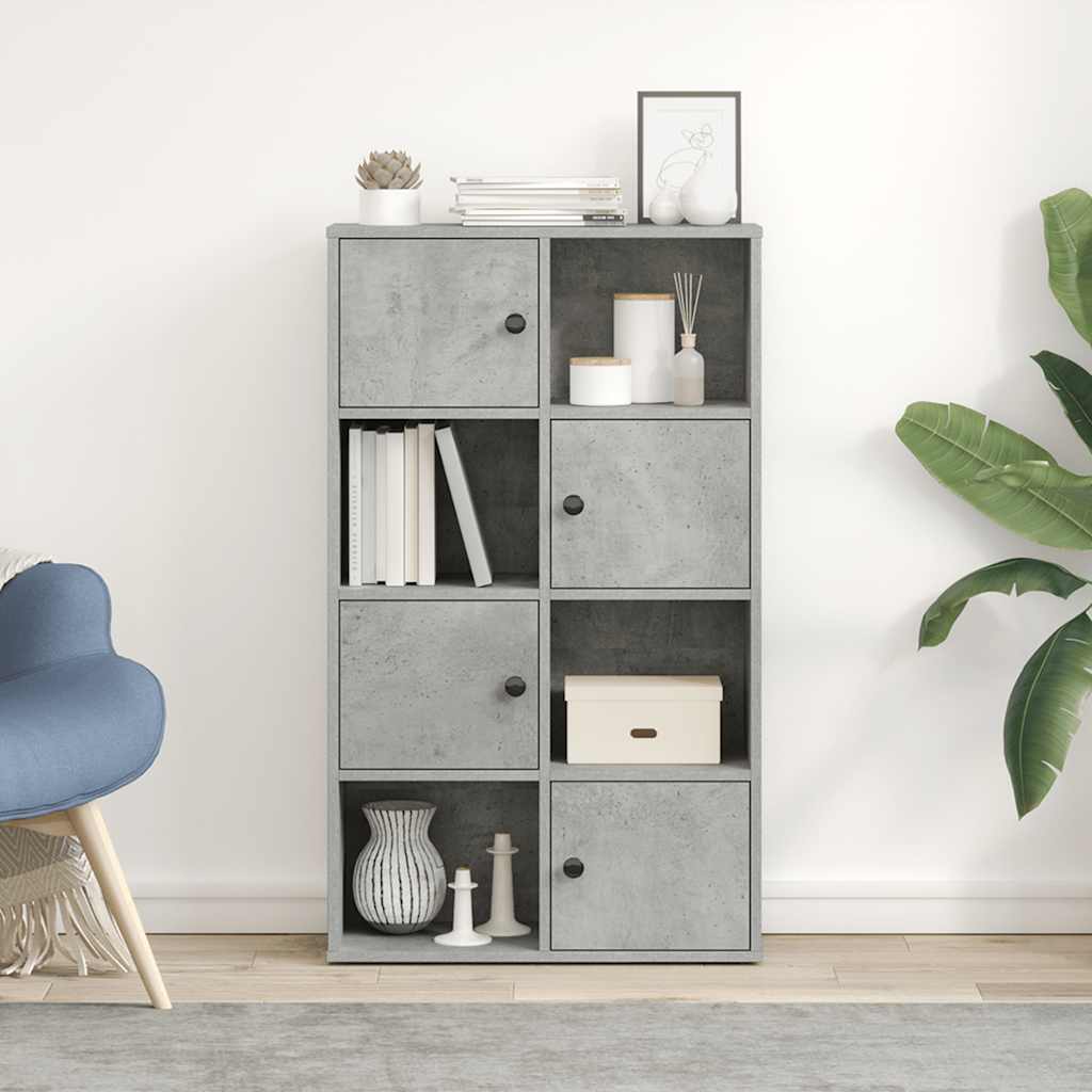 Bookcase Concrete Grey 60x24x101.5 cm Engineered Wood