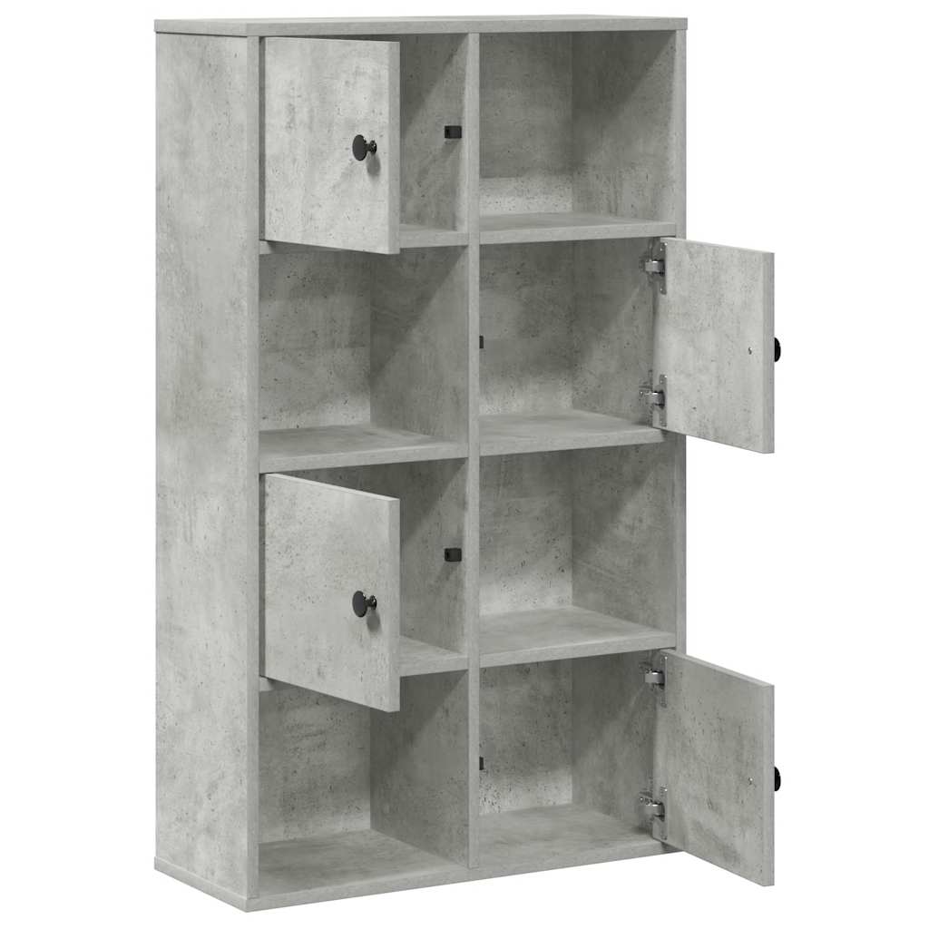 Bookcase Concrete Grey 60x24x101.5 cm Engineered Wood
