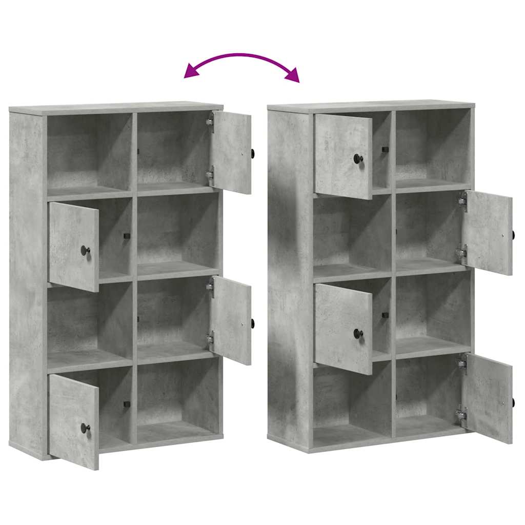 Bookcase Concrete Grey 60x24x101.5 cm Engineered Wood