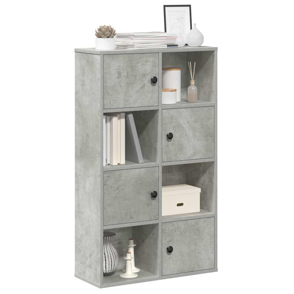 Bookcase Concrete Grey 60x24x101.5 cm Engineered Wood