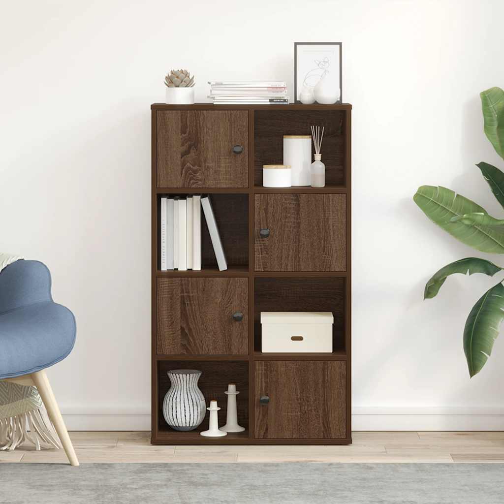 Bookcase Brown Oak 60x24x101.5 cm Engineered Wood