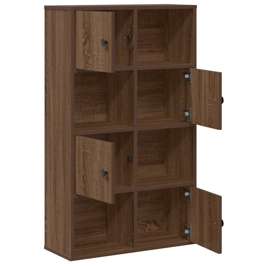 Bookcase Brown Oak 60x24x101.5 cm Engineered Wood