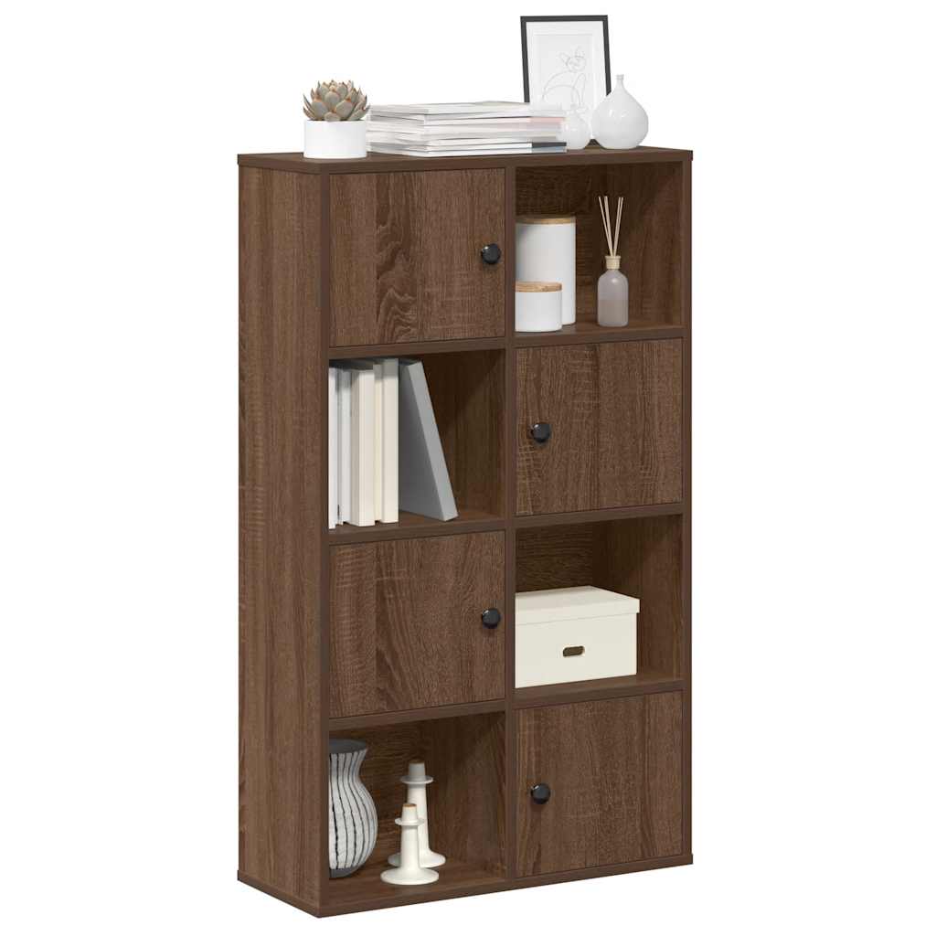Bookcase Brown Oak 60x24x101.5 cm Engineered Wood
