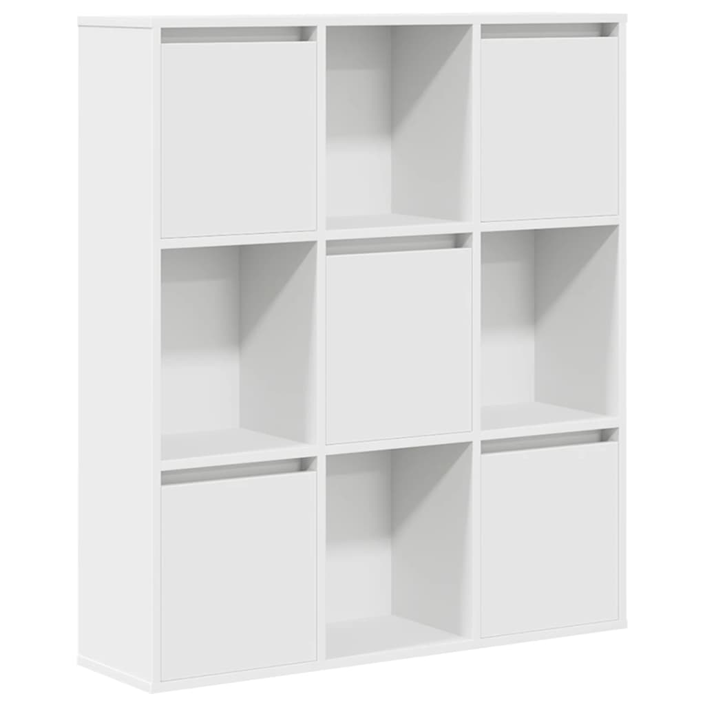 Bookcase White 89x24x101.5 cm Engineered Wood
