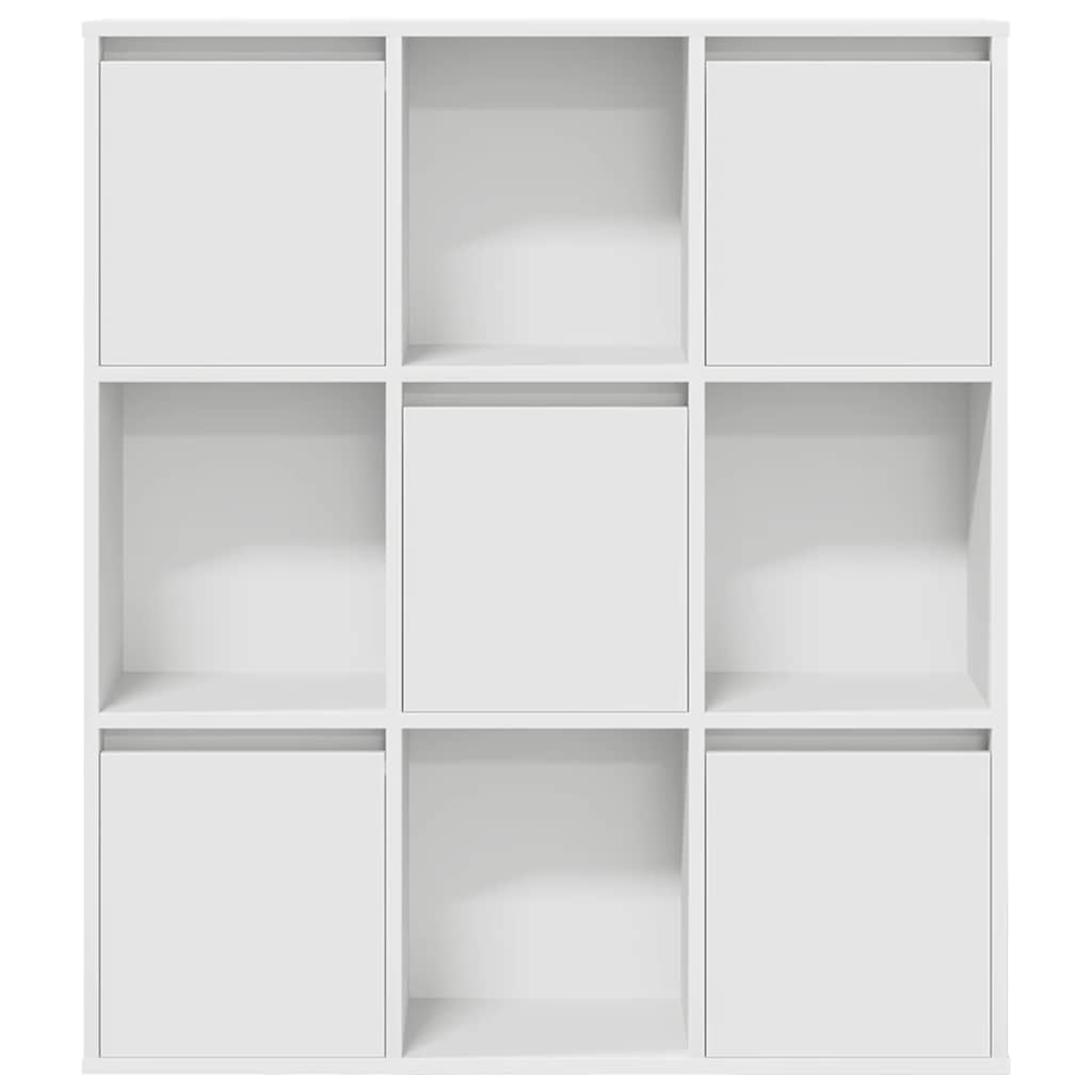 Bookcase White 89x24x101.5 cm Engineered Wood