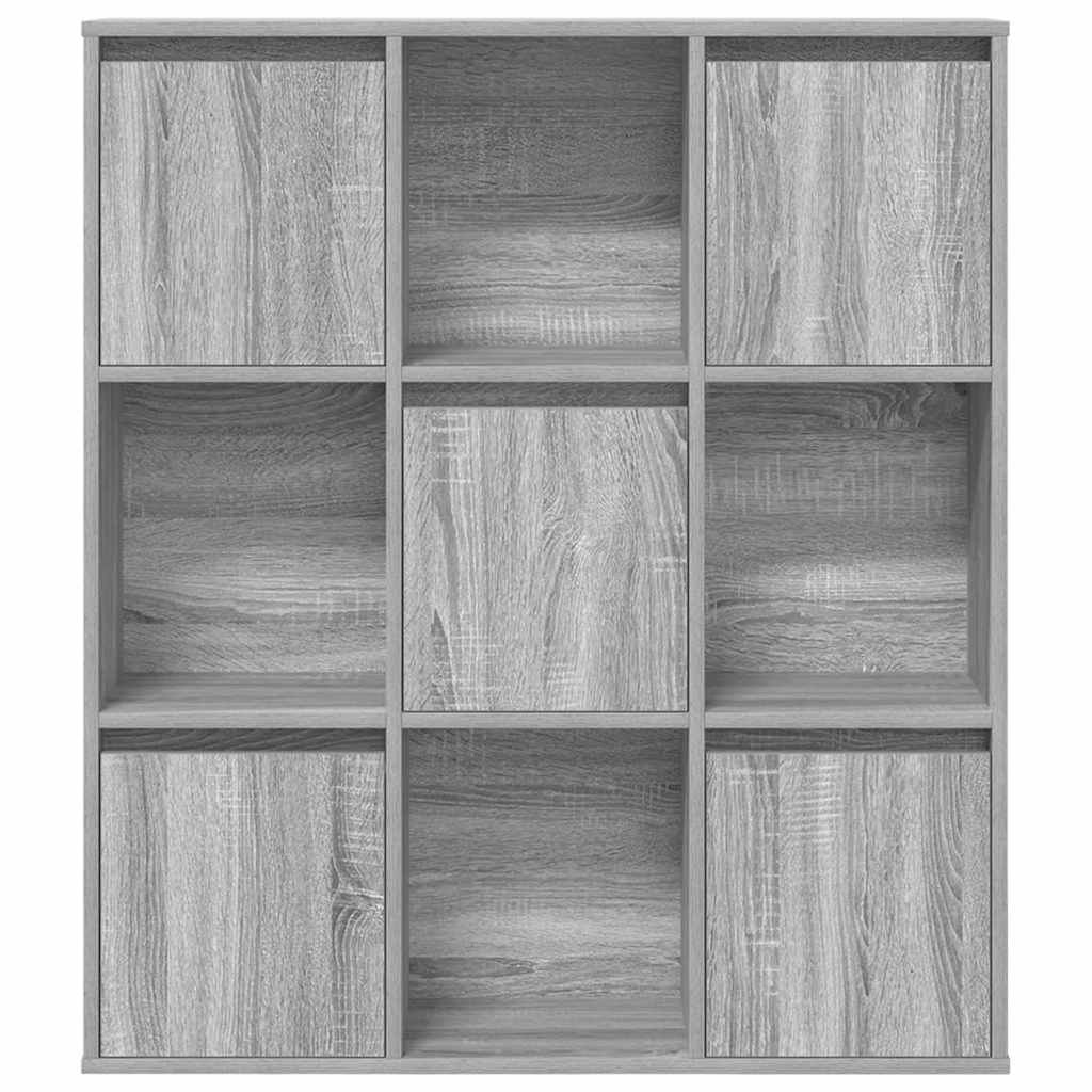 Bookcase Grey Sonoma 89x24x101.5 cm Engineered Wood