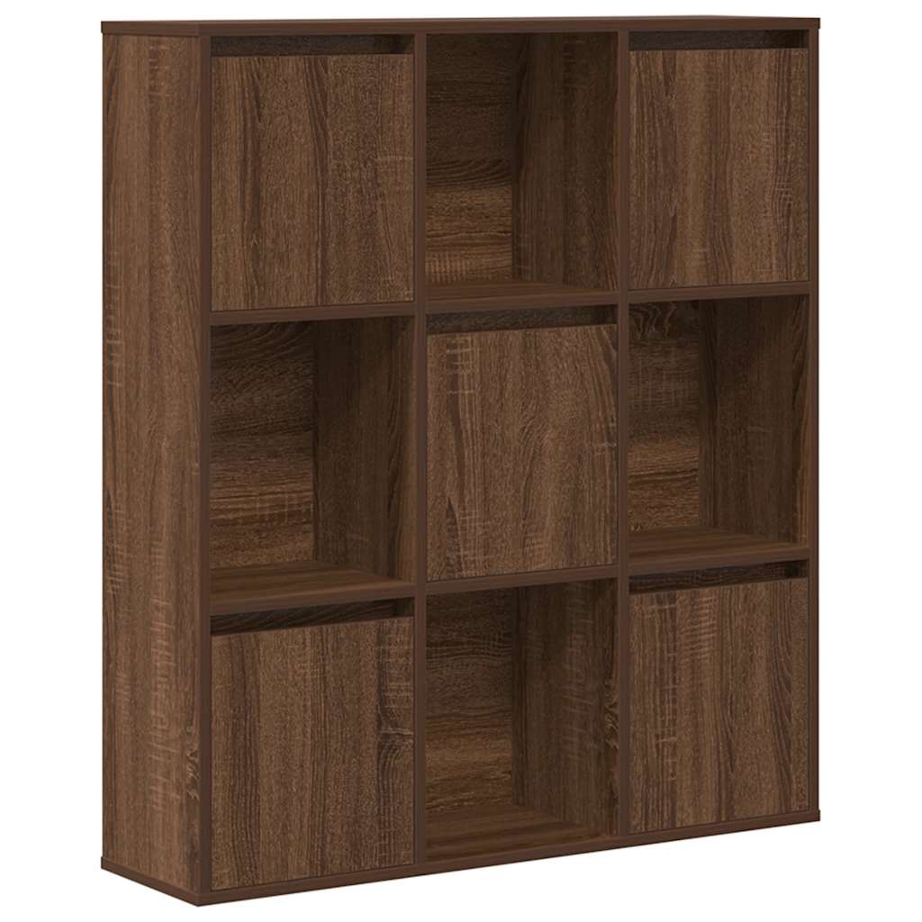 Bookcase Brown Oak 89x24x101.5 cm Engineered Wood