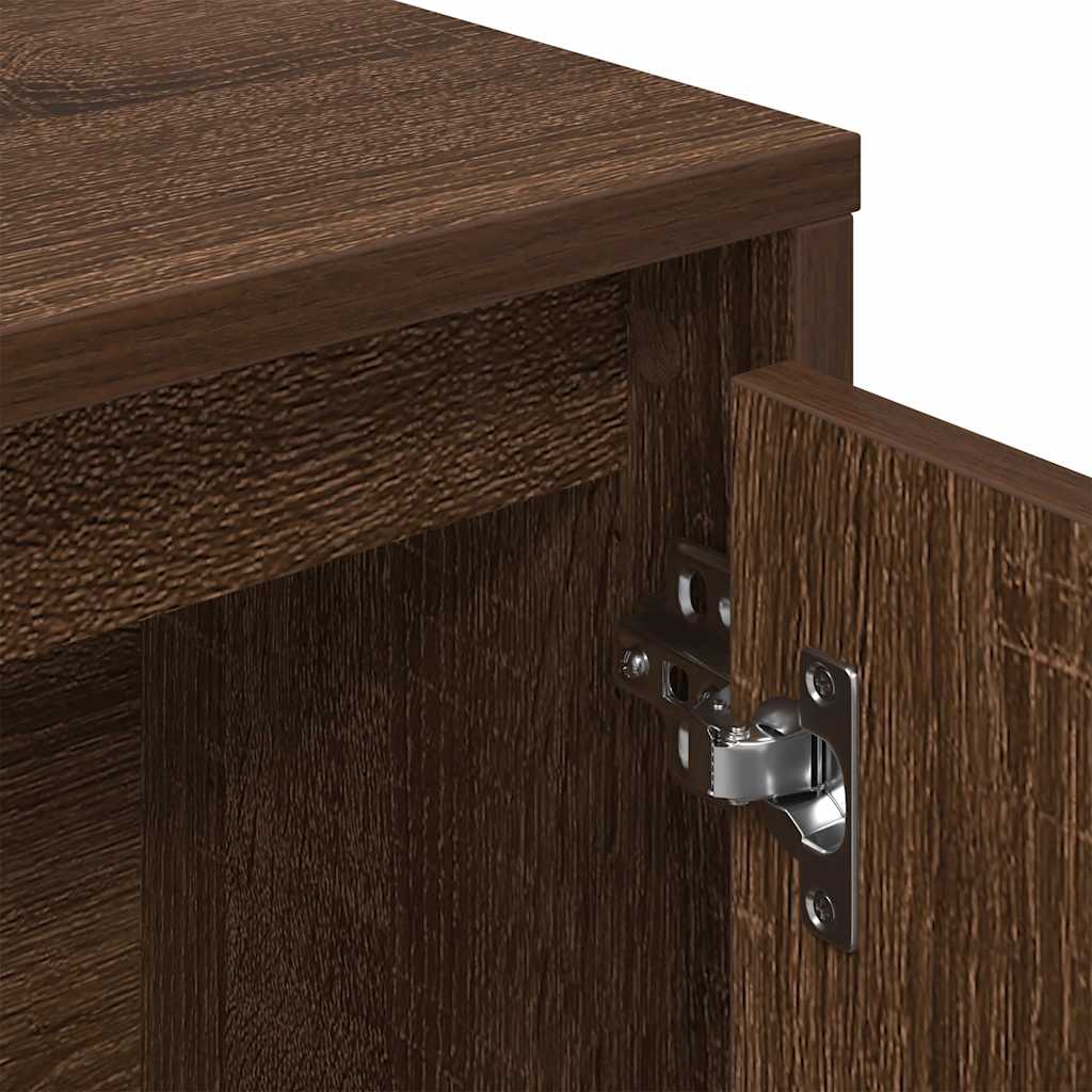 Bookcase Brown Oak 89x24x101.5 cm Engineered Wood