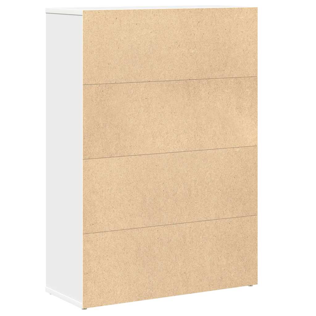 Bookcase White 60x24x85 cm Engineered Wood