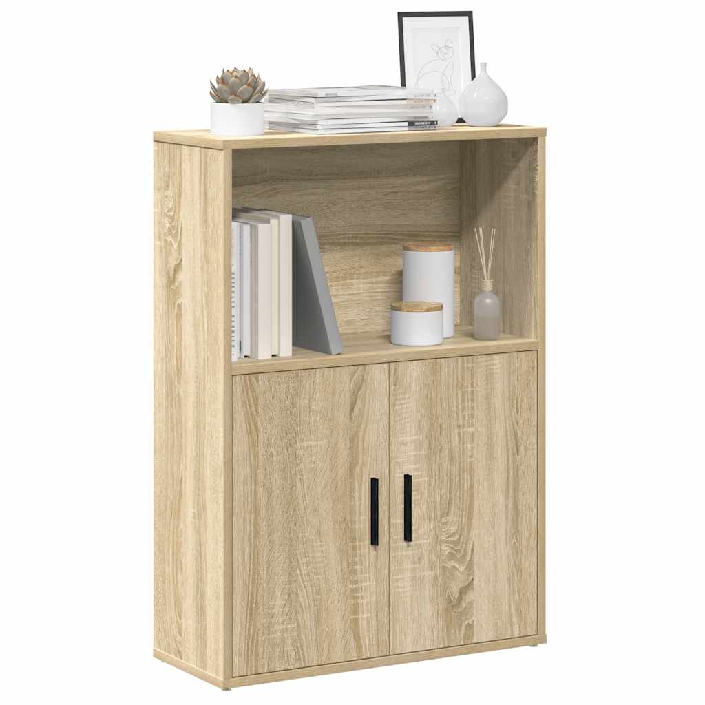 Bookcase Sonoma Oak 60x24x85 cm Engineered Wood
