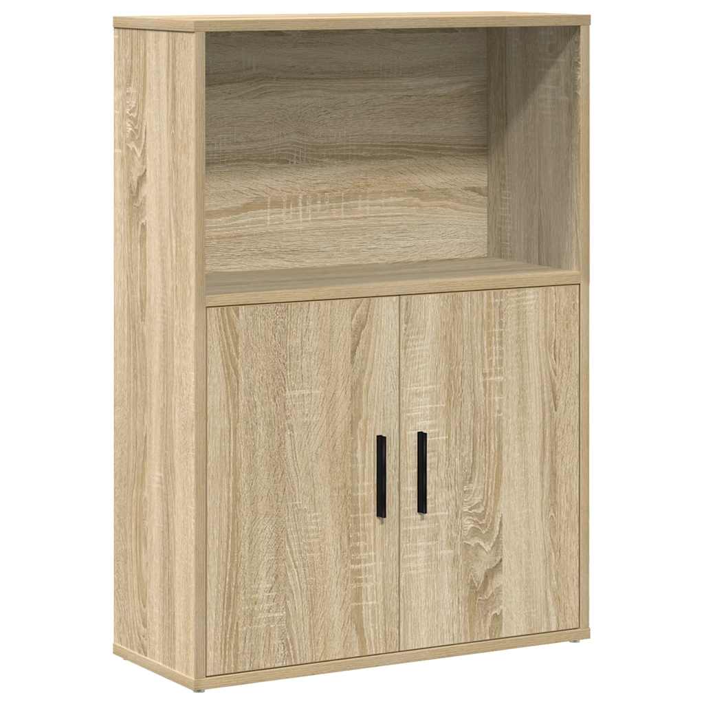 Bookcase Sonoma Oak 60x24x85 cm Engineered Wood