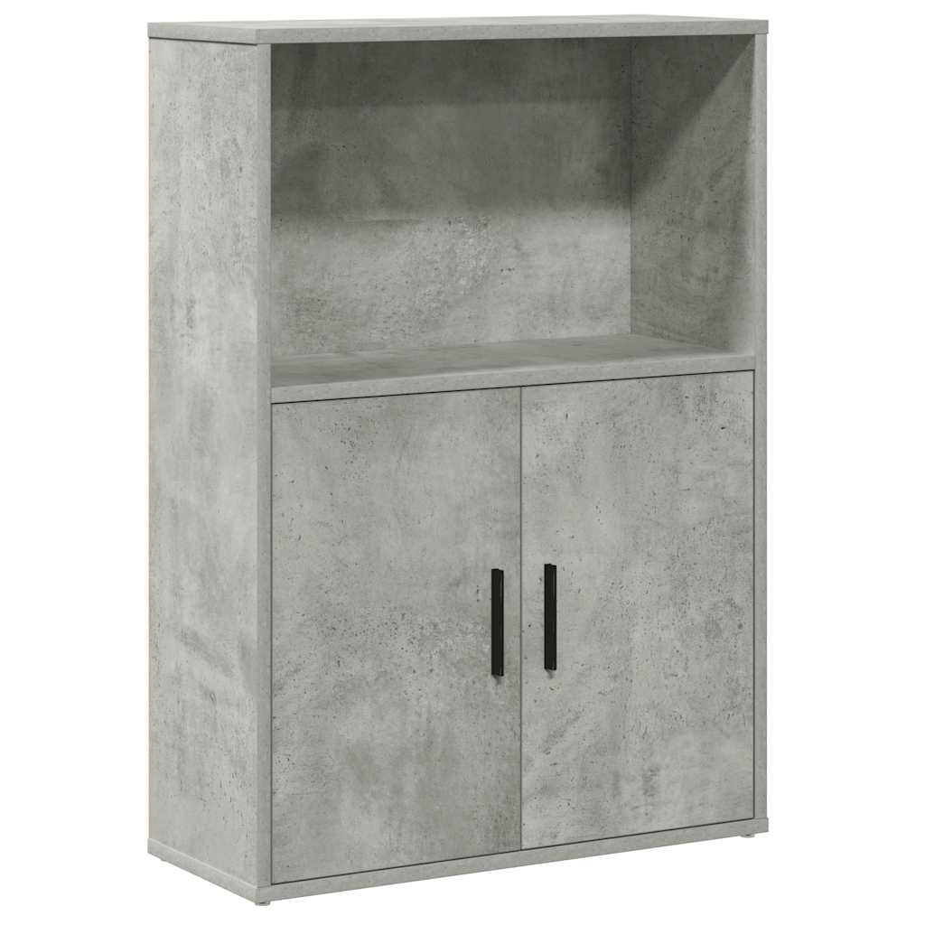 Bookcase Concrete Grey 60x24x85 cm Engineered Wood