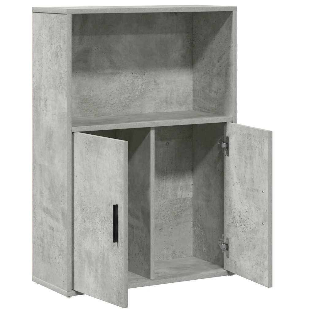 Bookcase Concrete Grey 60x24x85 cm Engineered Wood