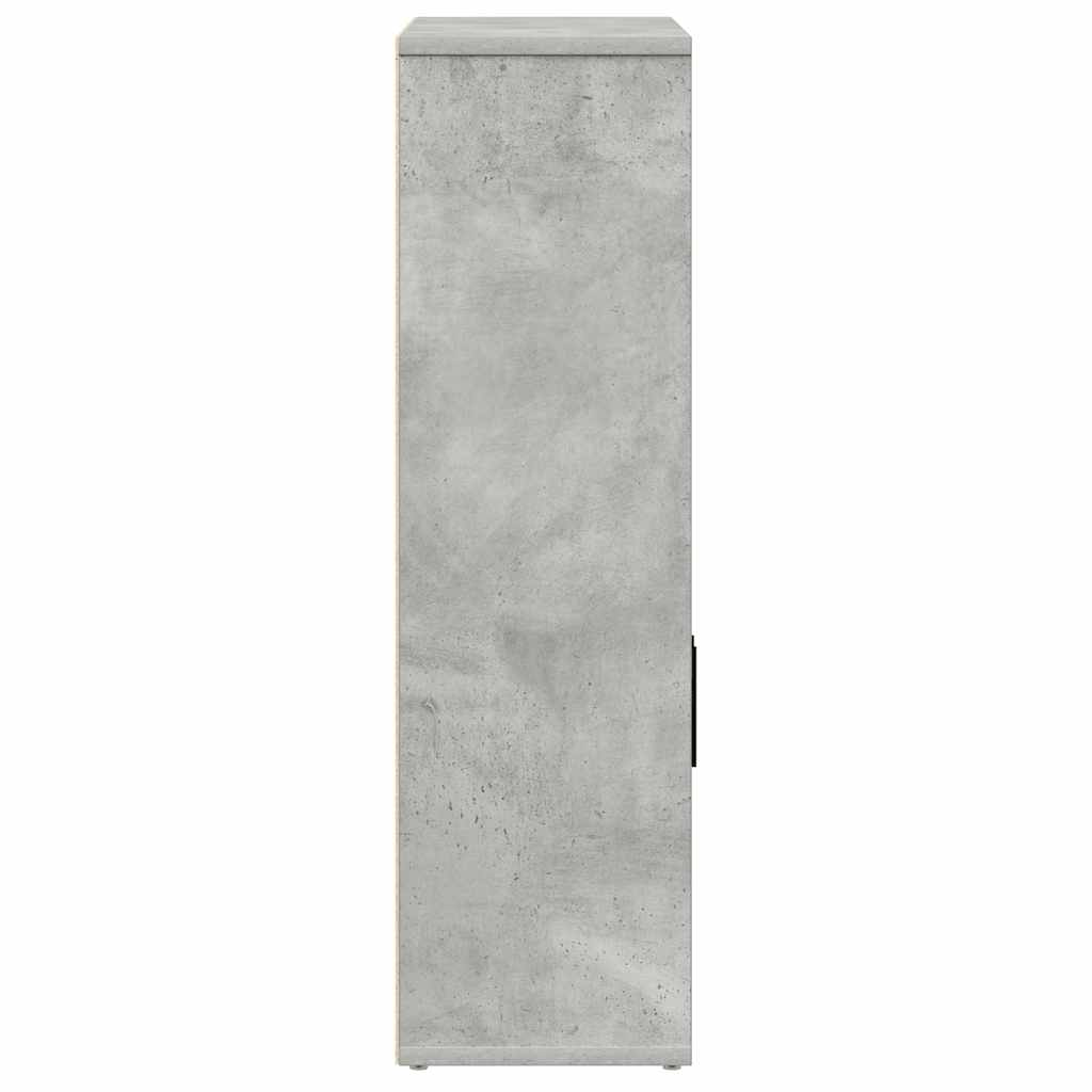 Bookcase Concrete Grey 60x24x85 cm Engineered Wood