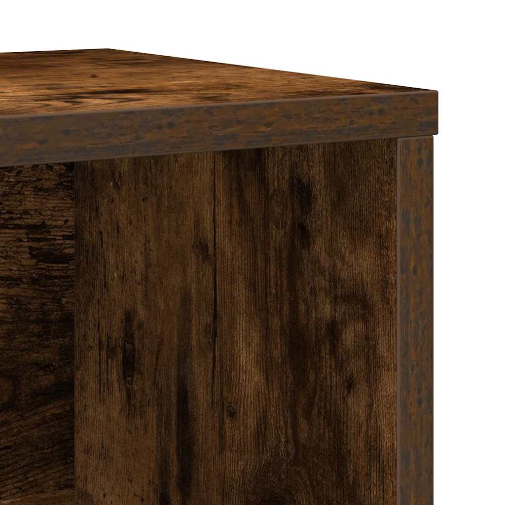 Bookcase Smoked Oak 60x24x85 cm Engineered Wood