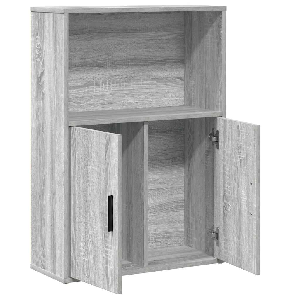 Bookcase Grey Sonoma 60x24x85 cm Engineered Wood