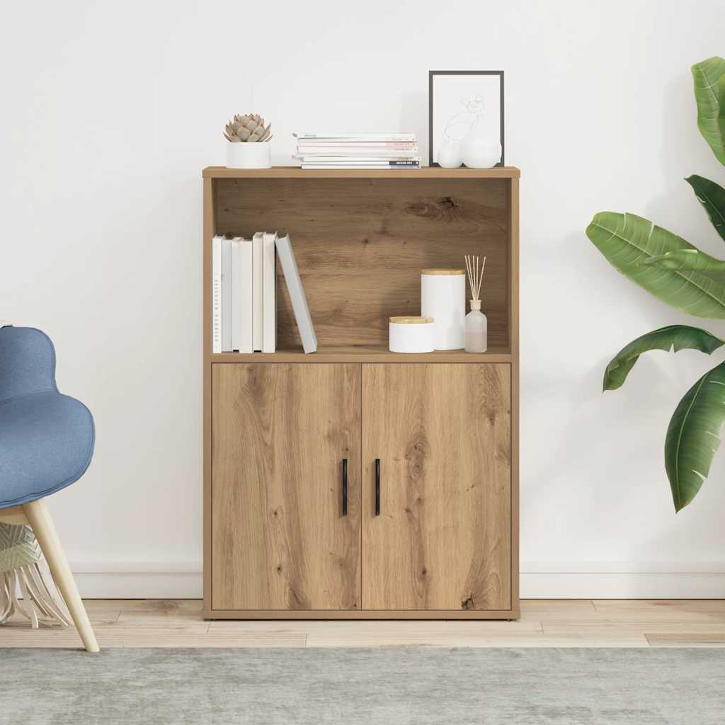 Bookcase Artisan Oak 60x24x85 cm Engineered Wood