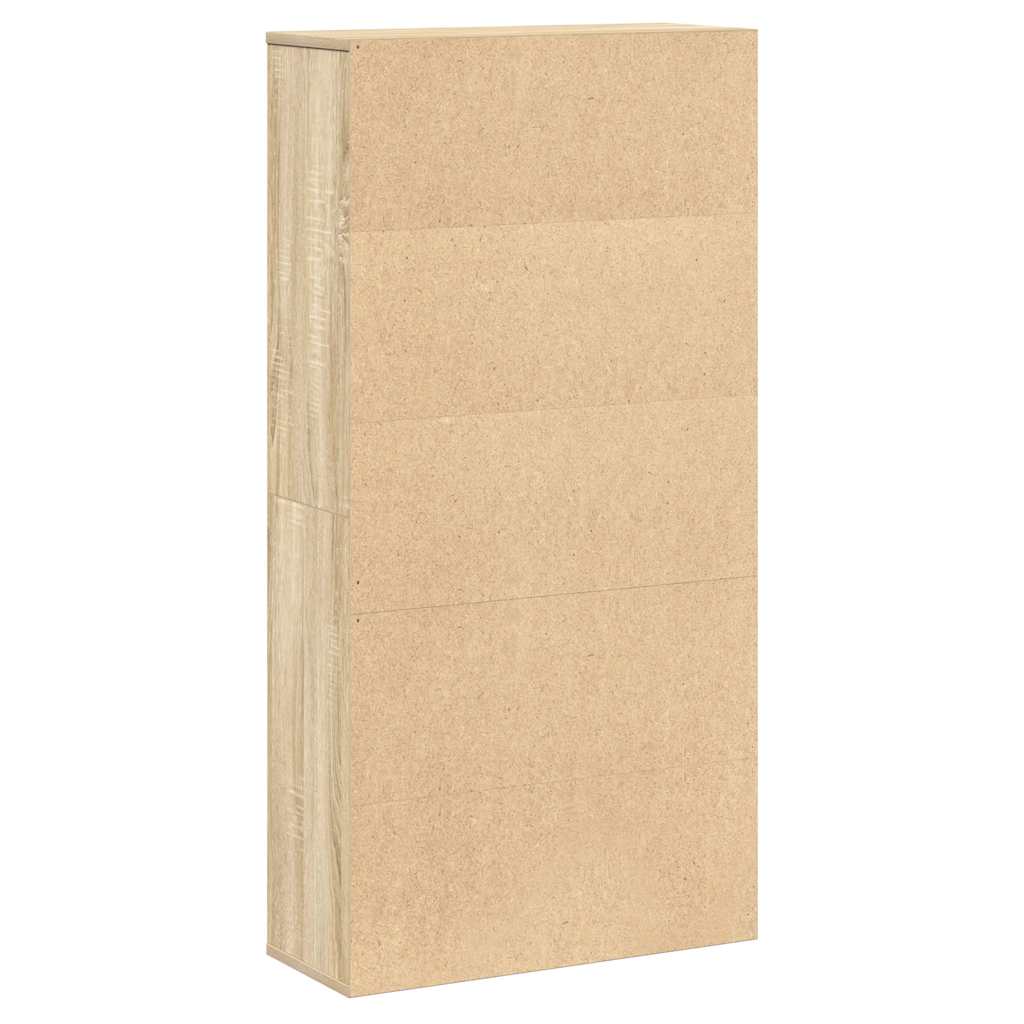 Bookcase Sonoma Oak 60x24x120 cm Engineered Wood