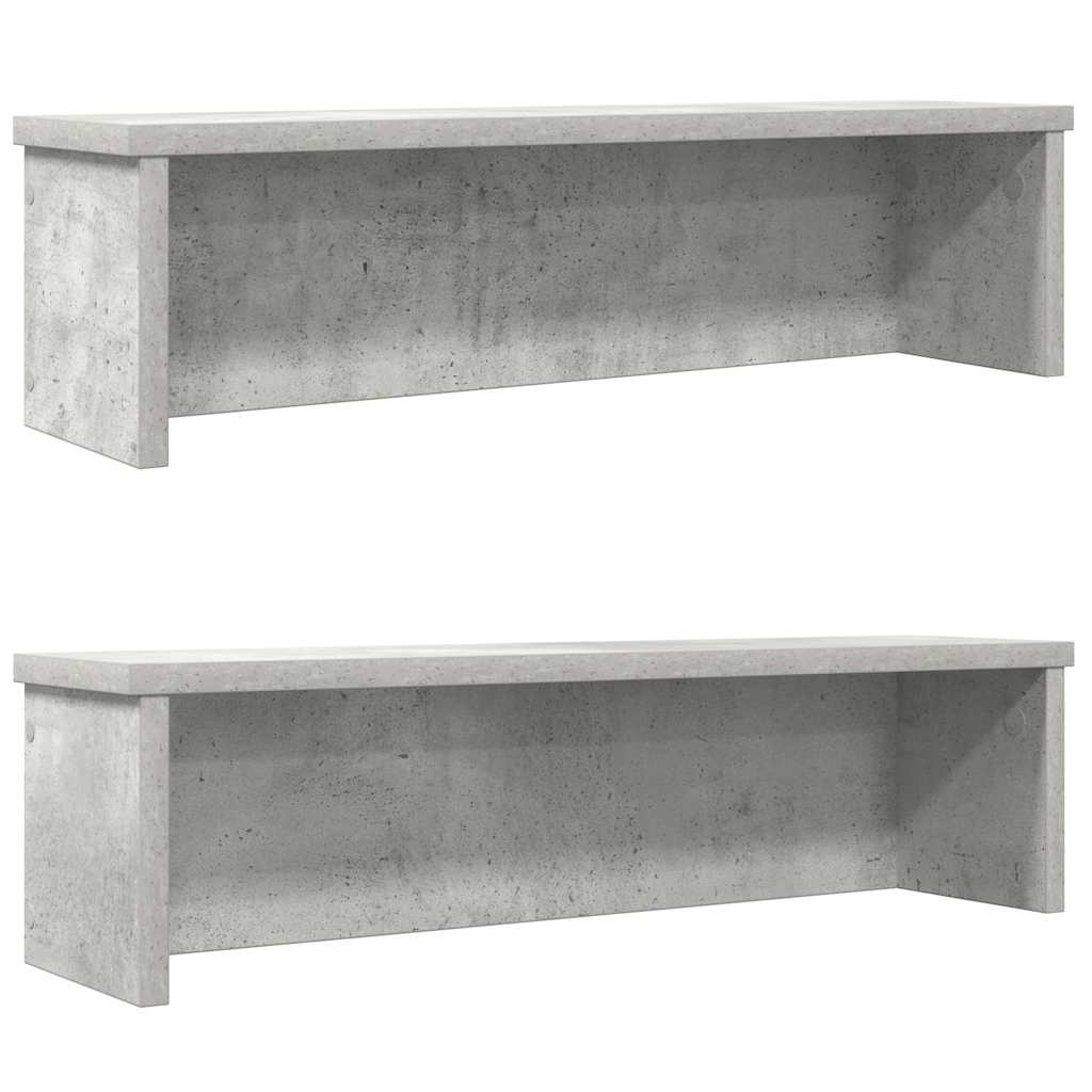 Kitchen Racks Stackable 2 pcs Concrete Grey 50x15x16 cm