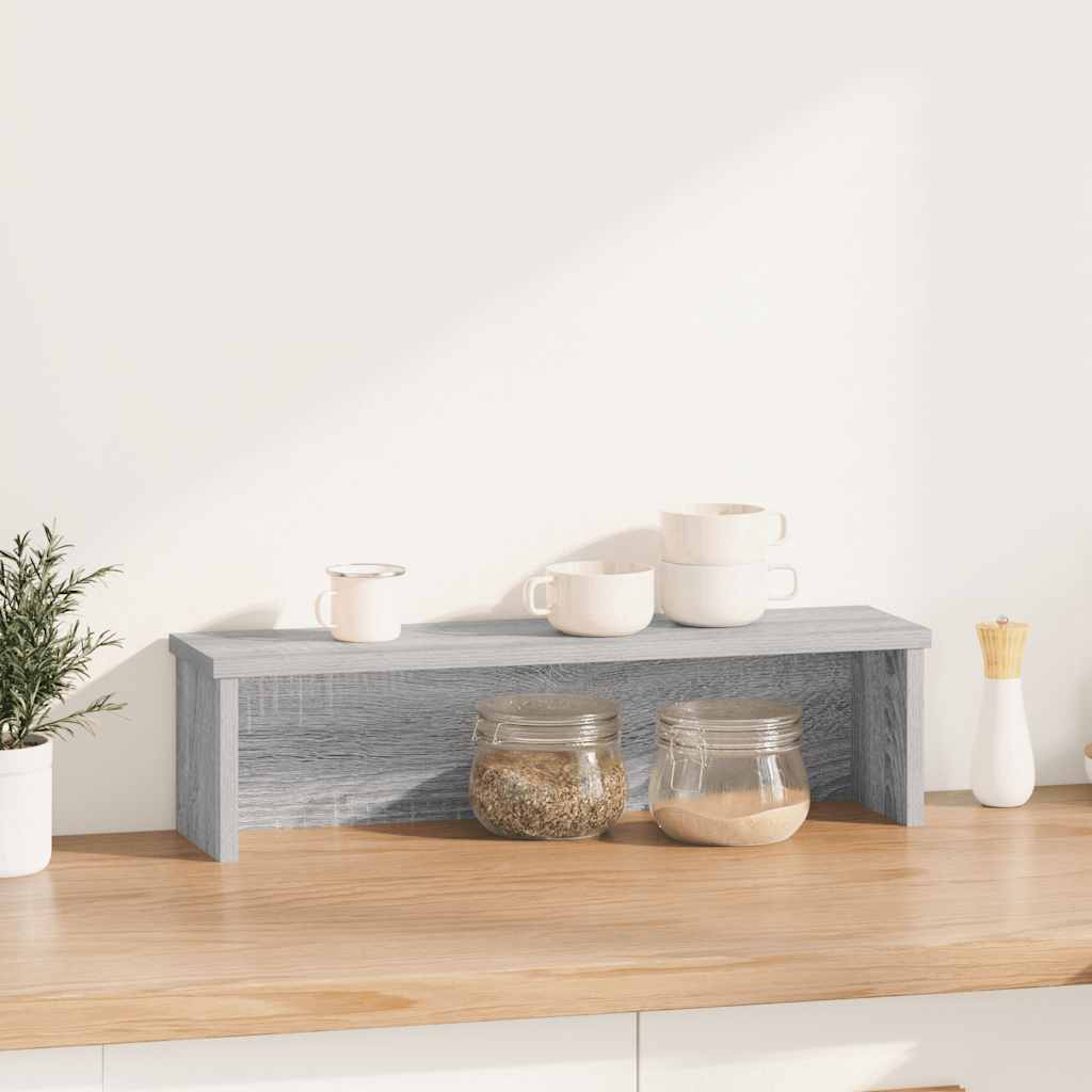 Kitchen Rack Stackable Grey Sonoma 50x15x16 cm Engineered Wood