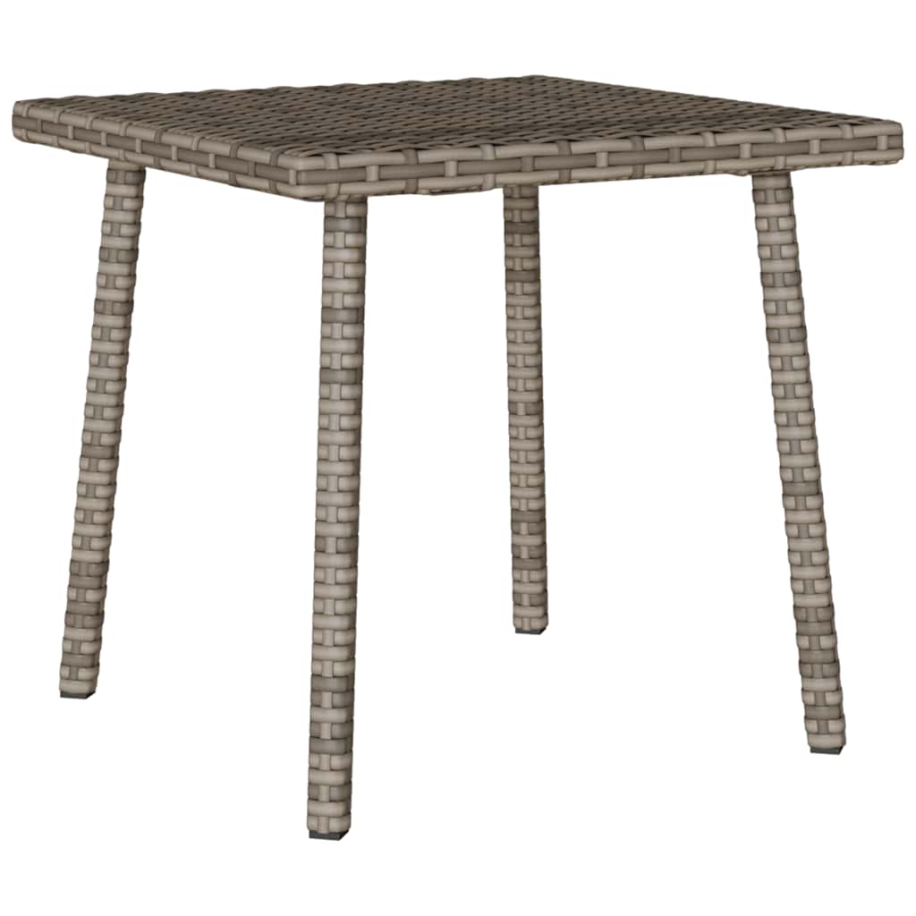 Garden Coffee Table Rectangular Grey 40x40x37 cm Poly Rattan