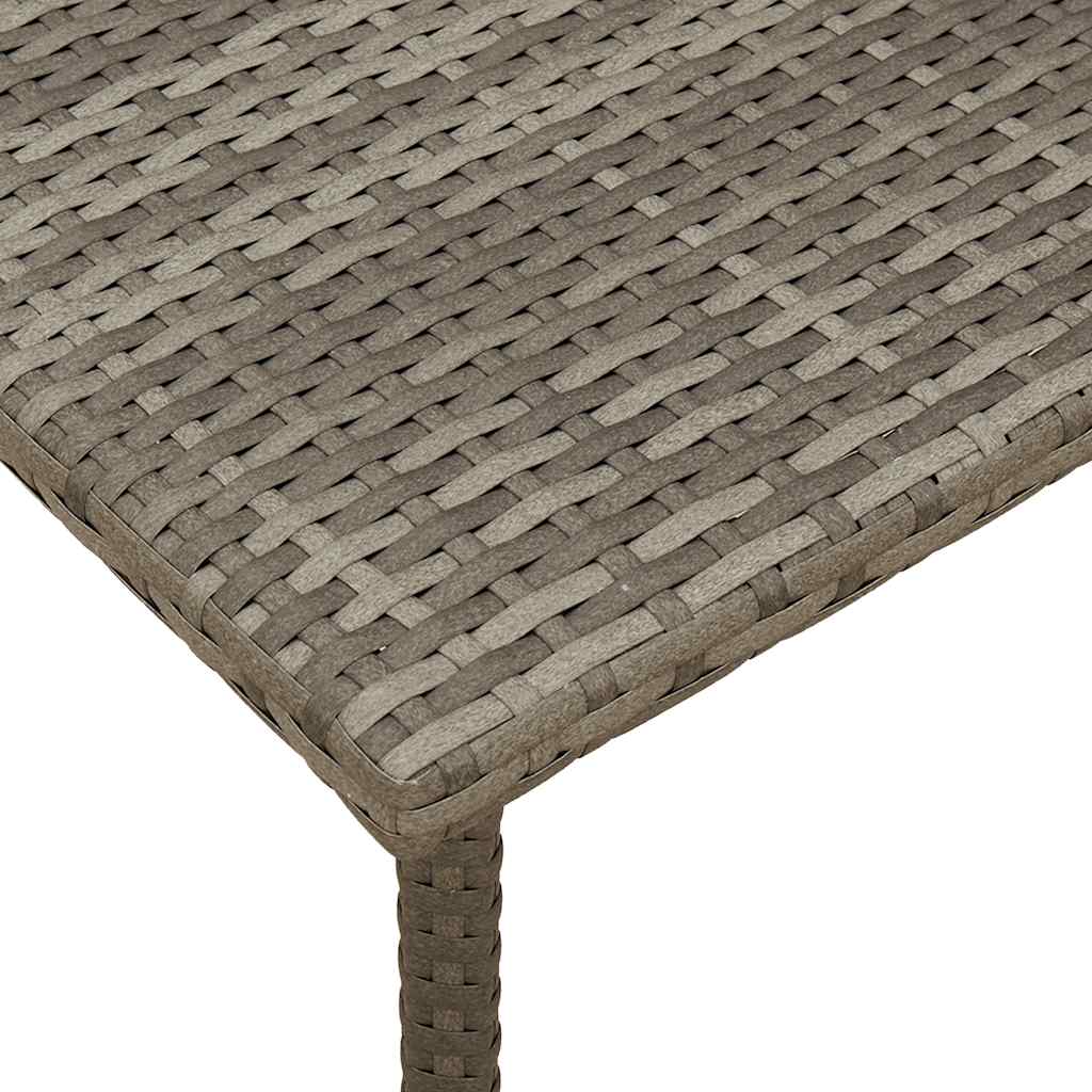 Garden Coffee Table Rectangular Grey 40x40x37 cm Poly Rattan