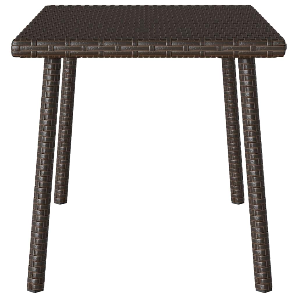 Garden Coffee Table Rectangular Brown 60x40x37 cm Poly Rattan