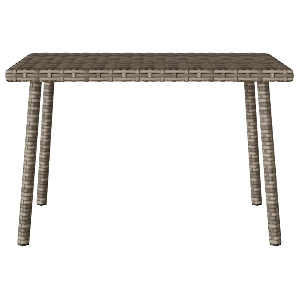 Garden Coffee Table Rectangular Grey 60x40x37 cm Poly Rattan