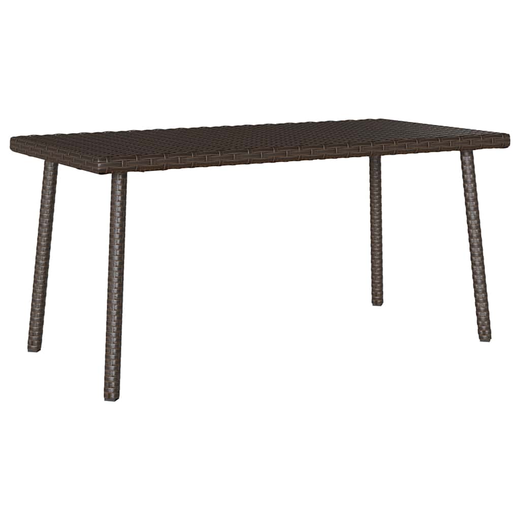 Garden Coffee Table Rectangular Brown 80x40x37 cm Poly Rattan