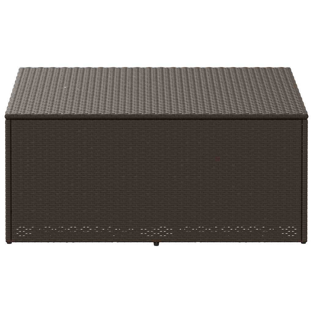Garden Storage Box Brown 110x50x58 cm Poly Rattan