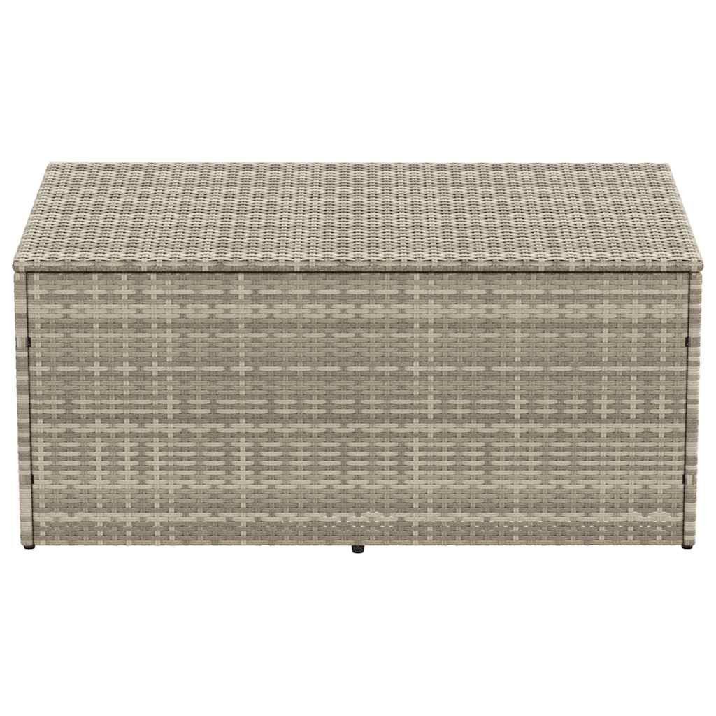 Garden Storage Box Light Grey 110x50x58 cm Poly Rattan