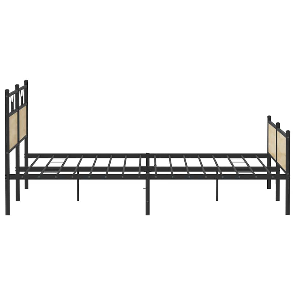 Metal Bed Frame without Mattress Sonoma Oak 193x201 cm
