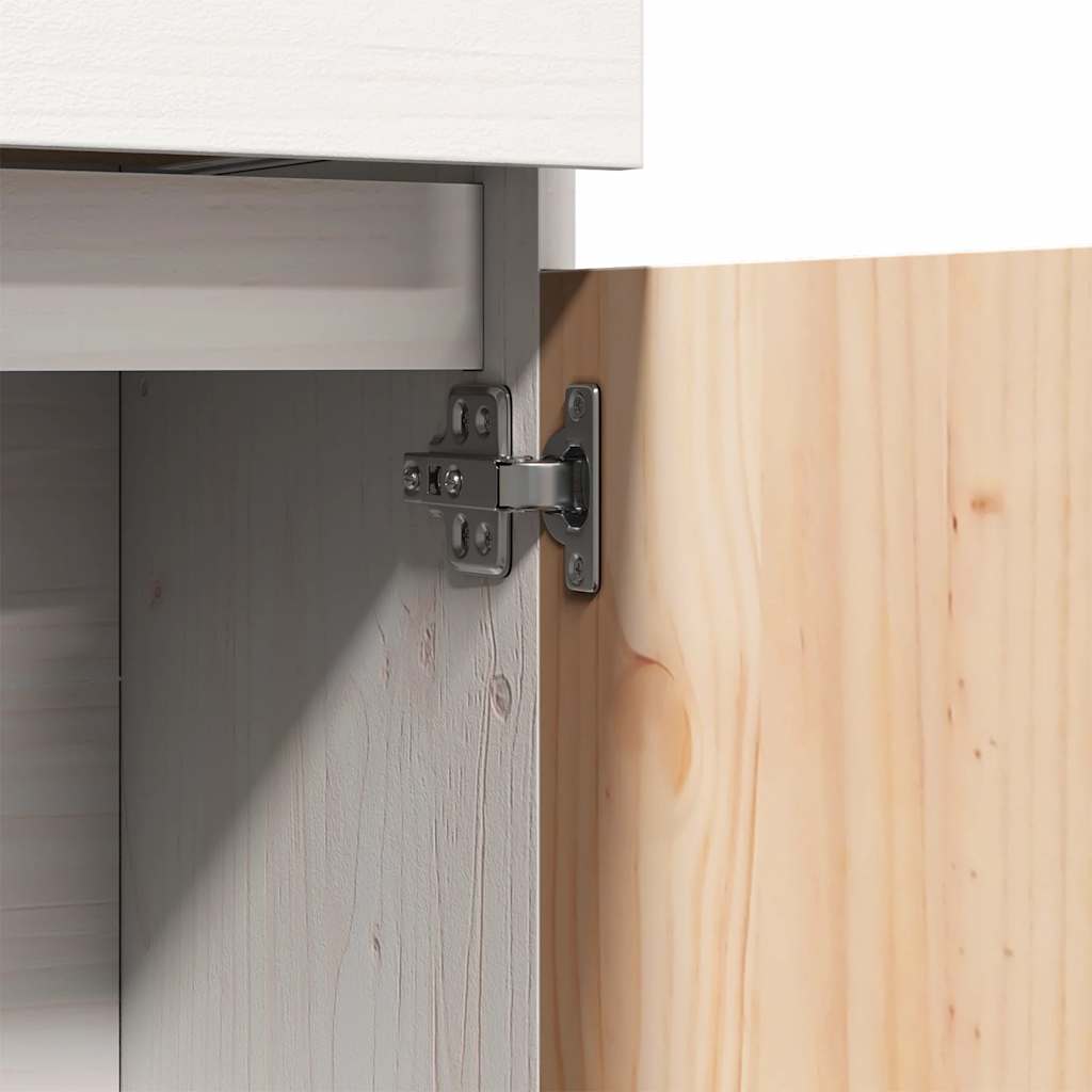 Highboard White 89x34x116.5 cm Solid Wood Pine