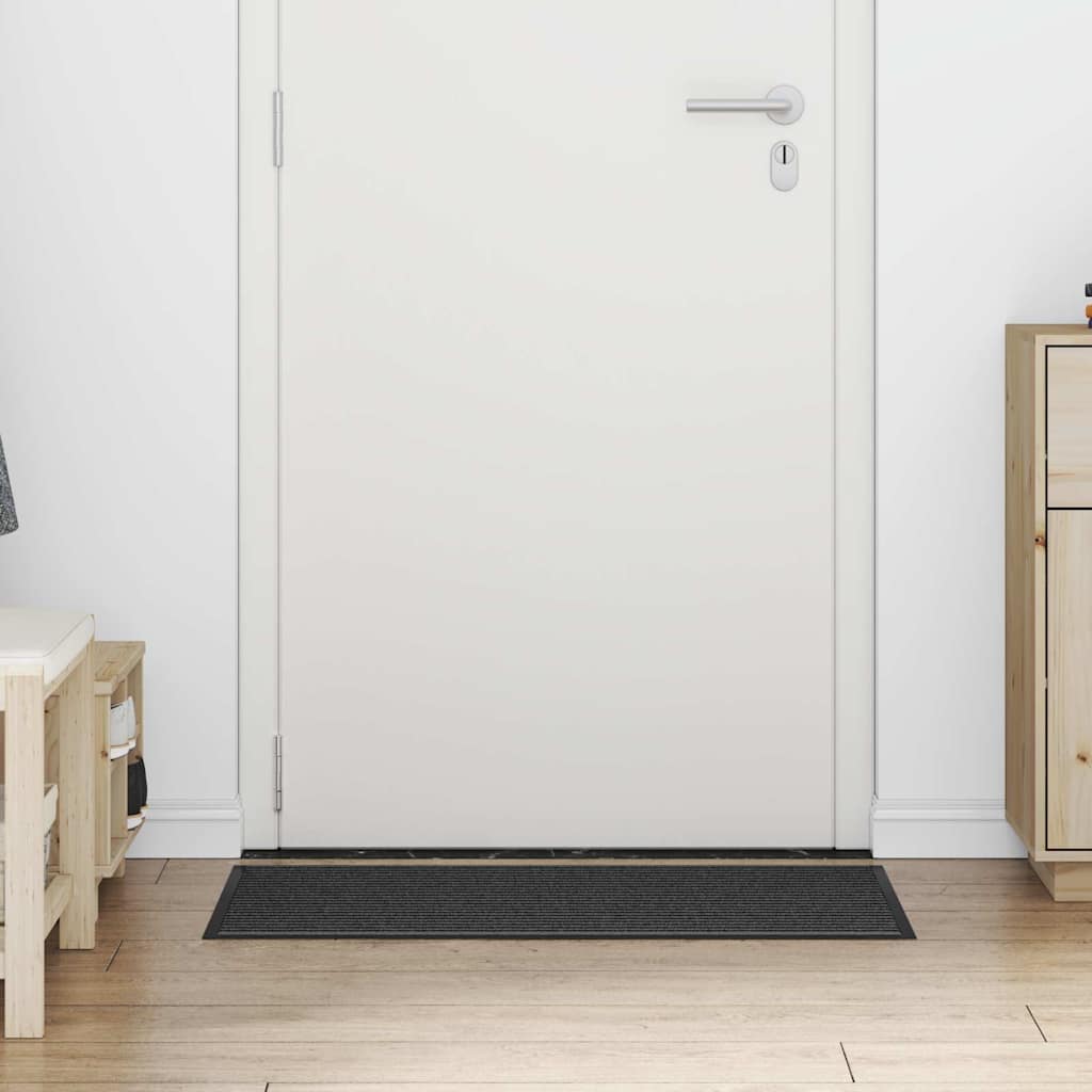 Doormat Stripe Black And Grey