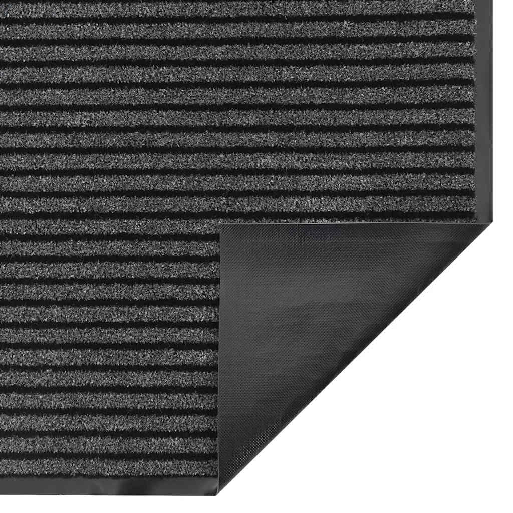 Doormat Stripe Black And Grey