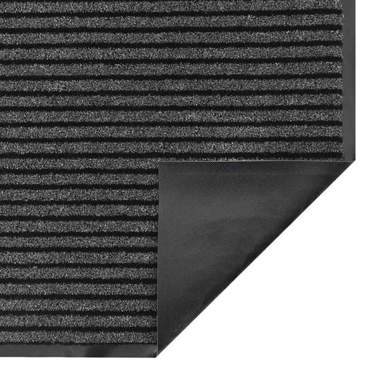Doormat Stripe Black And Grey