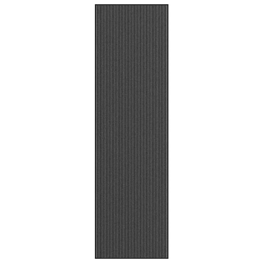Doormat Stripe Black And Grey